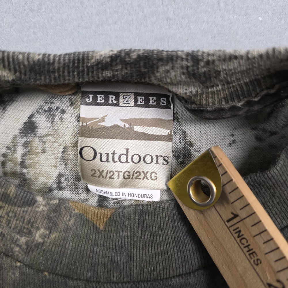 Mossy Oak Shirt Mens 2XL Break Up Camo Bottomland Hunting Vtg Jerzees Outdoors - Picture 10 of 11